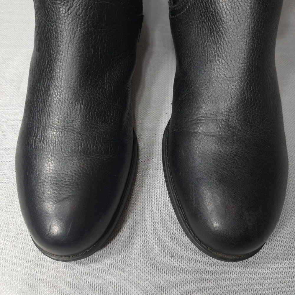 Naturalizer‎ Juletta Women's Leather Boots Black Size 9.5 M Pebbled